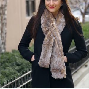 Restoration Hardware Mink Luxe Vegan Faux Fur Scarf